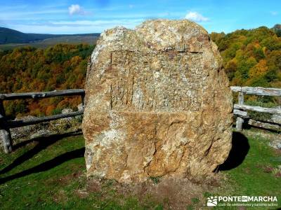 La Dehesa Bonita - Abedular de Somosierra_ mirador sierra de madrid_ senderistas